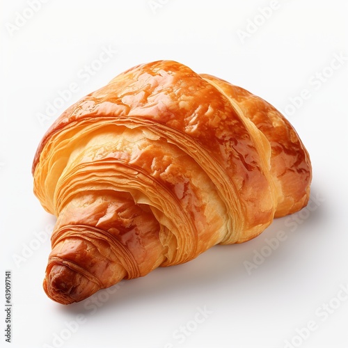 fresh croissant isolated