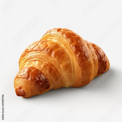 fresh croissant isolated