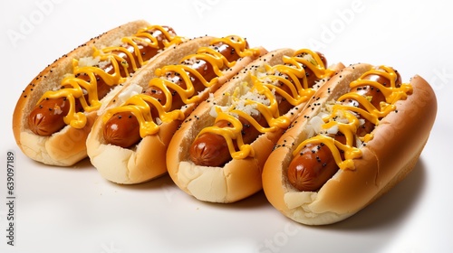 Hot Dogs isolated on white background