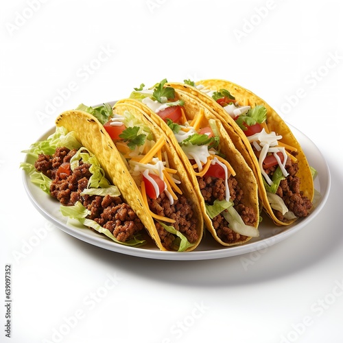 Tacos white background