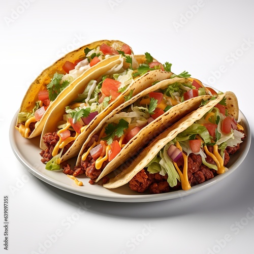 Tacos white background