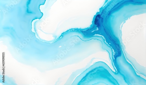 Abstract blue green watercolor background.