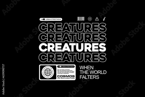 streetwear concept vector graphic tee design templates ideas