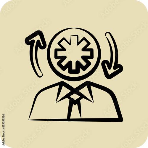 Icon Faster Thinking. related to Psychological symbol. glyph style. simple illustration. emotions, empathy, assistance