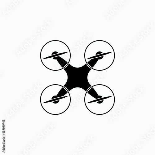 Drone Icon. Surveillance, Photography Equipment. Mapping, Documentary Symbol - Vector.   
