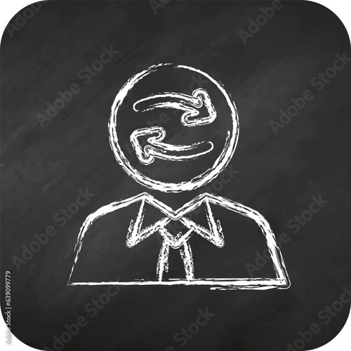 Icon Emotional Intelligence. related to Psychological symbol. chalk style. simple illustration. emotions, empathy, assistance