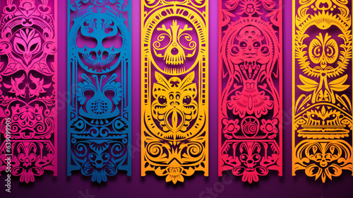 Papel Picado Banners: Intricate Cut-Out Designs