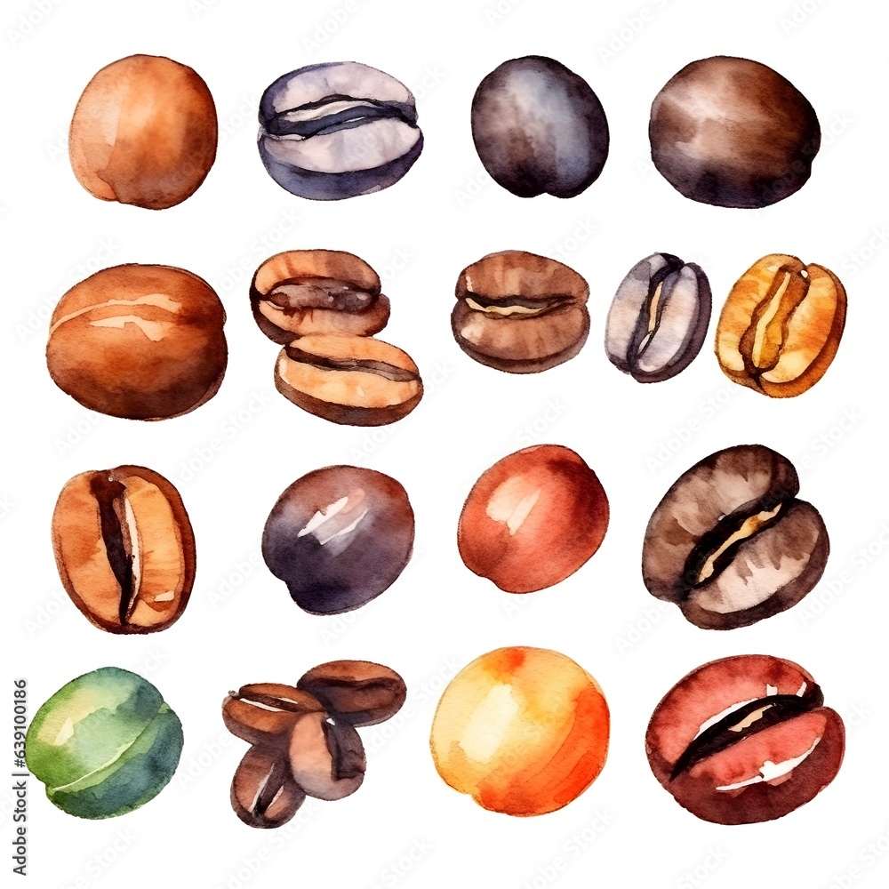 coffee beans on a white background coffee beans on a white background