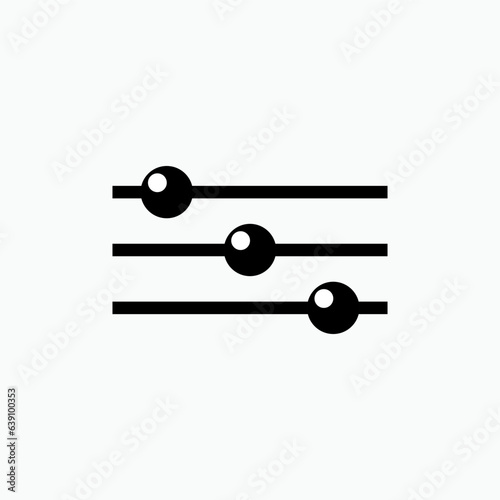 Adjustable Icon. Adjuster, Setting. Control Symbol - Vector.      
