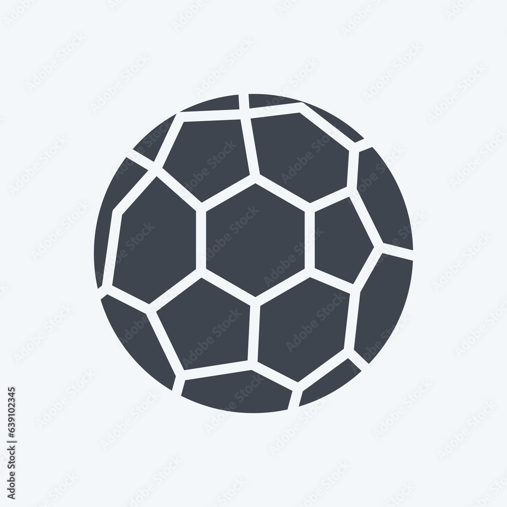 Icon Soccer Ball. related to Sports Equipment symbol. glyph style. simple design editable. simple illustration Icon Soccer Ball. related to Sports Equipment symbol. glyph style. simple design editable. simple illustration