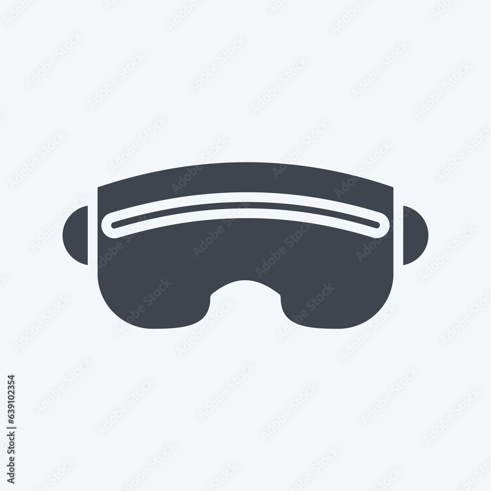 Icon Ski Goggles. related to Sports Equipment symbol. glyph style. simple design editable. simple illustration Icon Ski Goggles. related to Sports Equipment symbol. glyph style. simple design editable. simple illustration