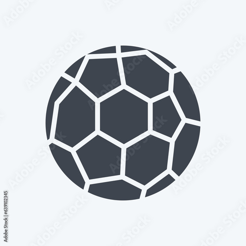 Icon Soccer Ball. related to Sports Equipment symbol. glyph style. simple design editable. simple illustration