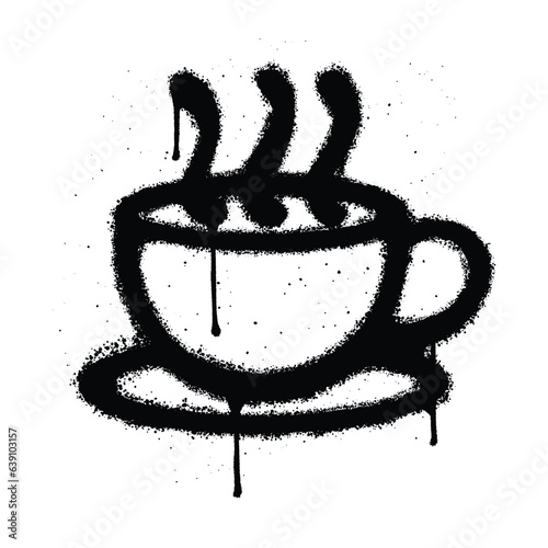 Graffiti spray paint Coffee Isolated Vector