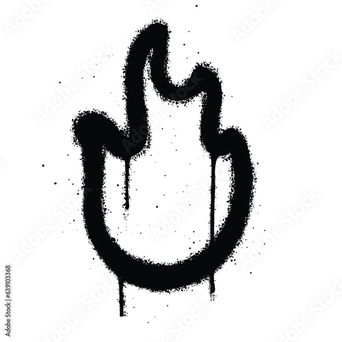 Graffiti spray paint Symbol Fire Isolated Vector
