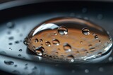 Water droplet. Water drop background. Water is a transparent, tasteless, odorless, and nearly colorless chemical substance that is the main constituent of Earth's streams, lakes, and oceans, and the