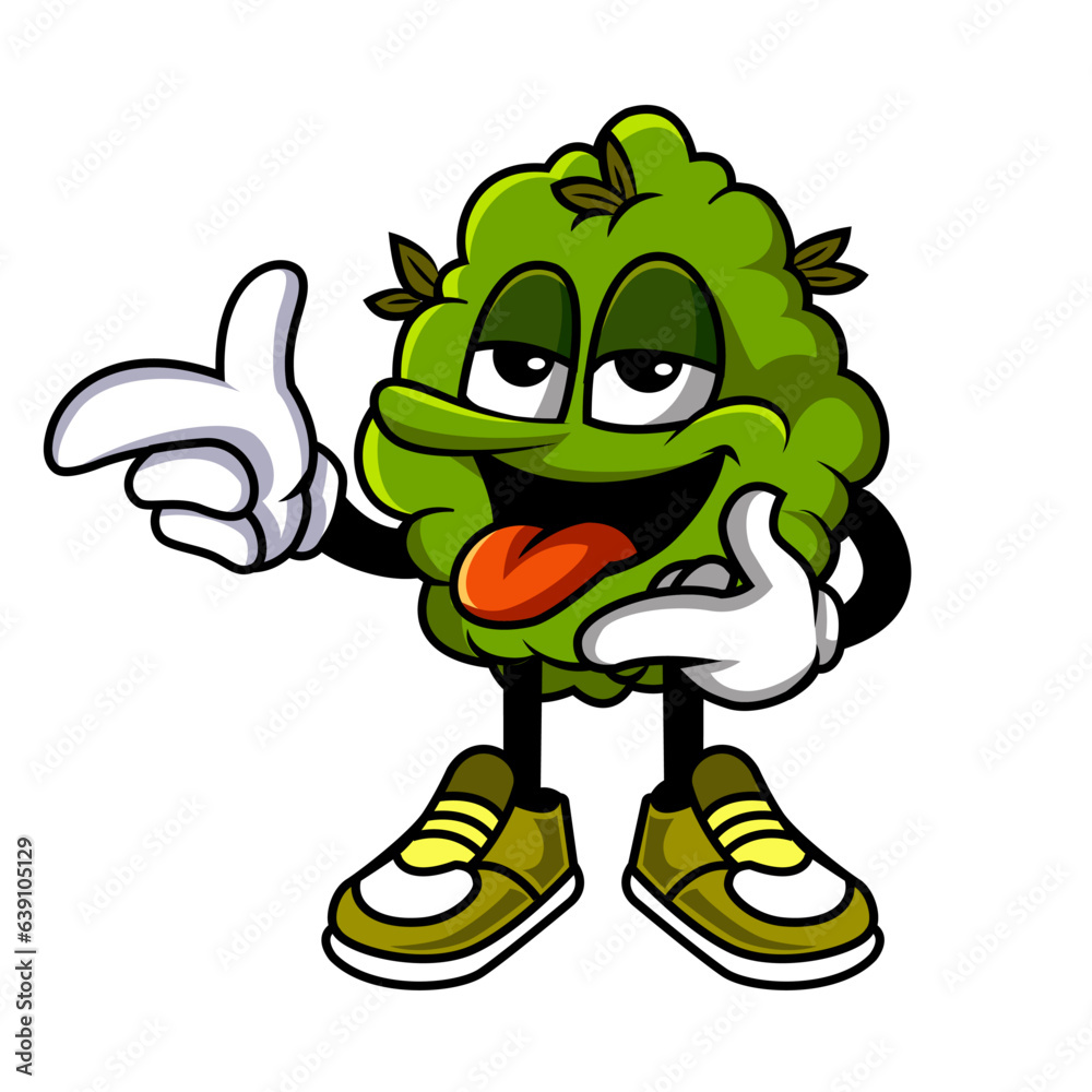 Obraz premium bud happy icon doodle character cute