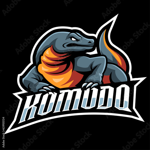 Komodo mascot logo design vector with modern illustration concept