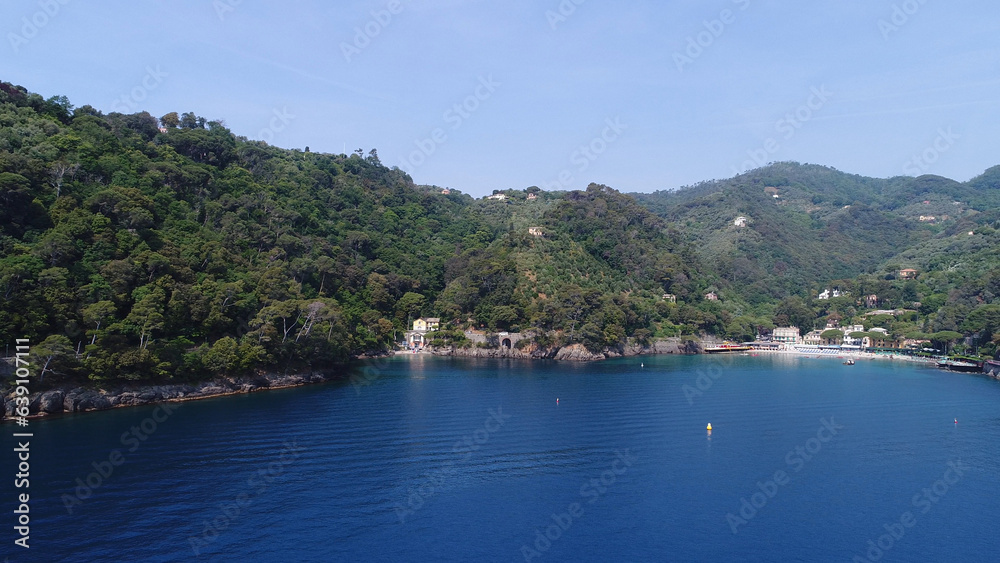 Digital png photo of hilly landscape at lake on transparent background
