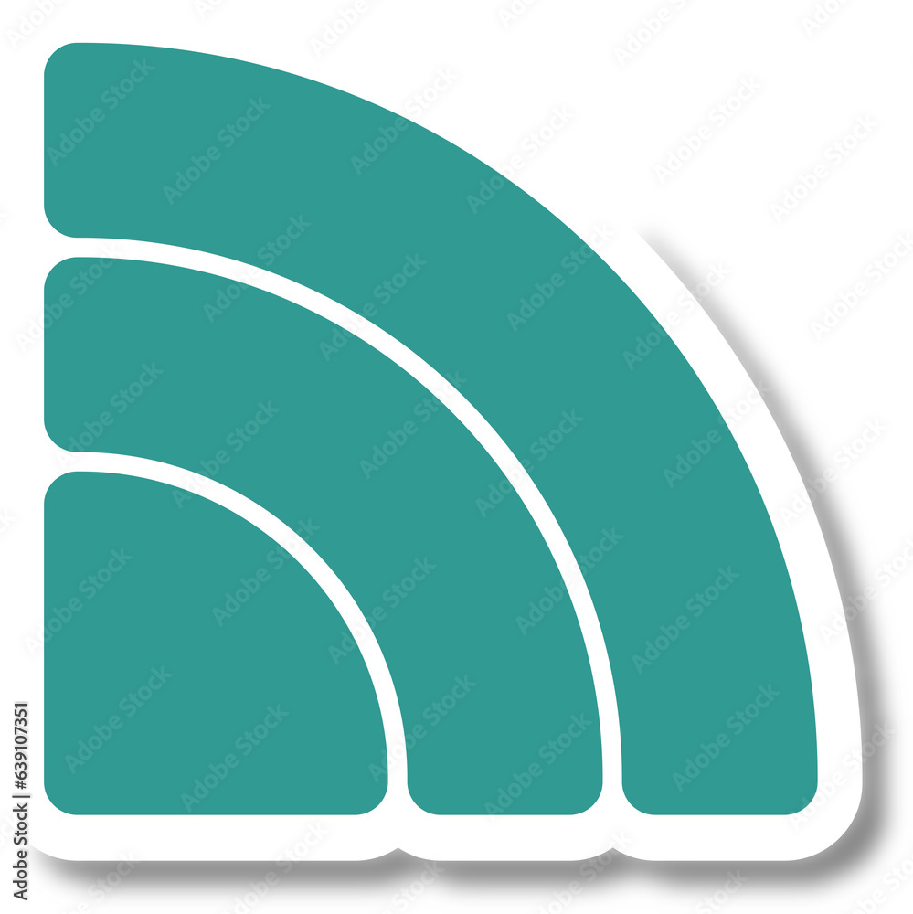 Digital png illustration of network range symbol on transparent background