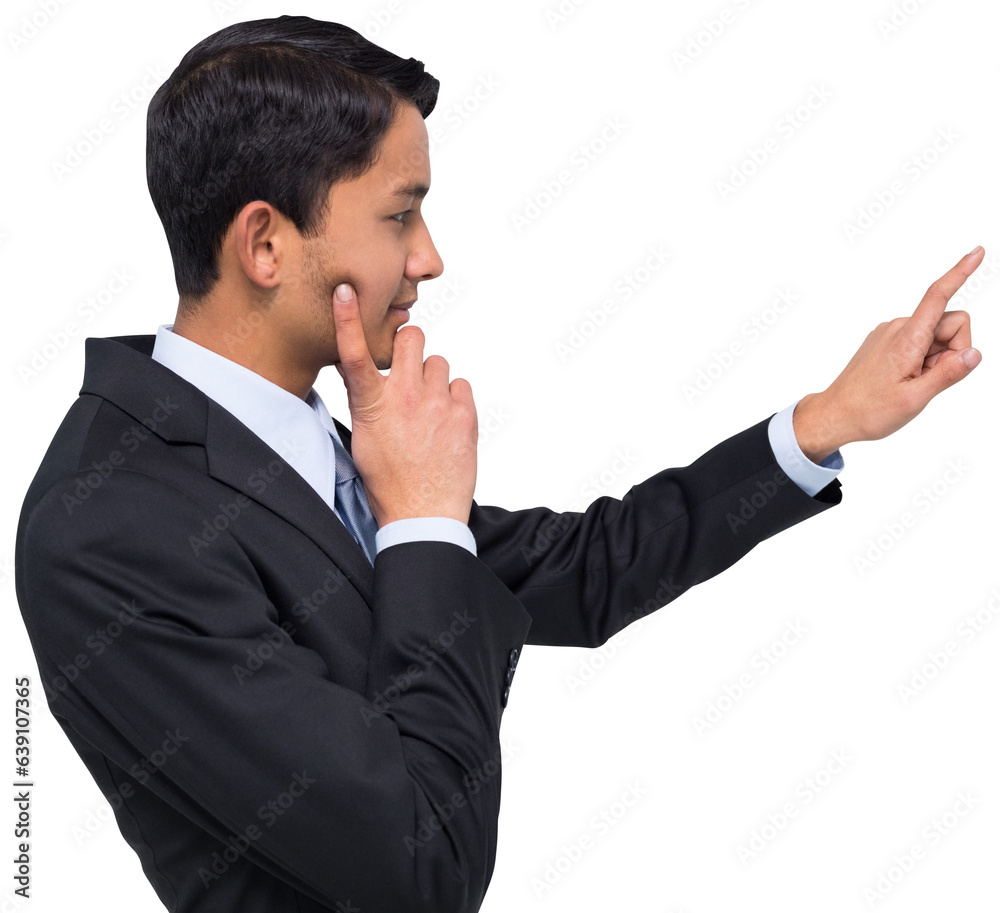 Digital png photo of biracial businessman on transparent background Digital png photo of biracial businessman on transparent background