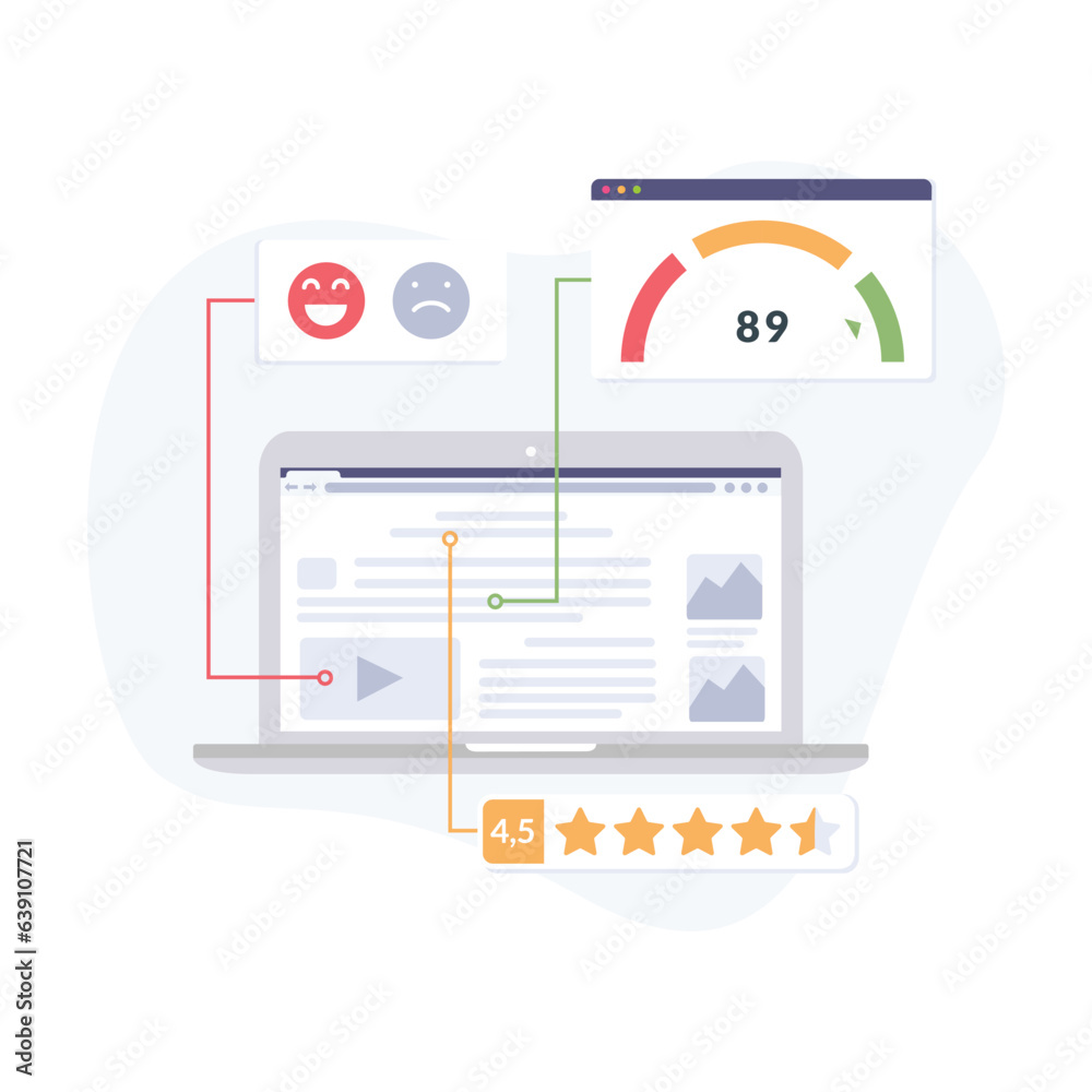 Website quality illustration useable for both ios android and web Website quality illustration useable for both ios android and web