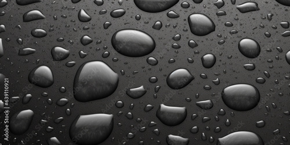Black background with water drop texture.