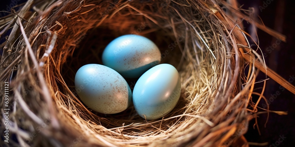 Capture the symmetry of a pair of birds in a nest with egg Capture the symmetry of a pair of birds in a nest with egg