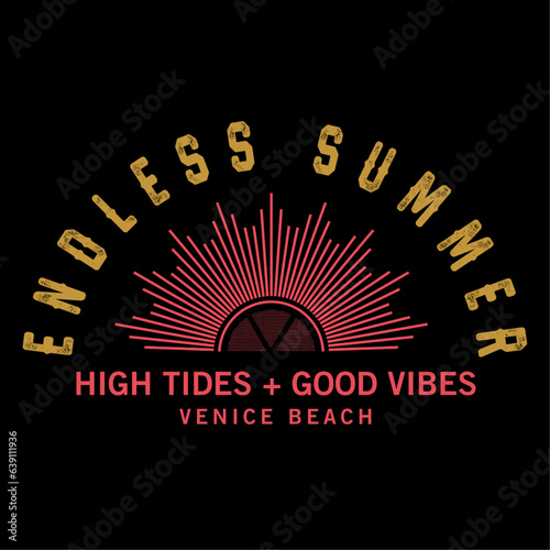 Endless Summer vibes tropical graphic print design for t-shirts, posters, apparel, fashion, sweatshirts, and others.