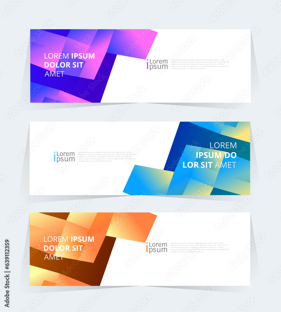 Geometric banner design with Vector presentation template.