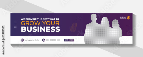 Corporate business linkedin banner design with geometric shapes. Banner, header, cover design