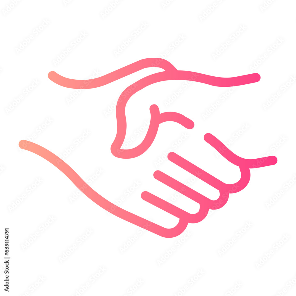 handshake Line Gradient Icon handshake Line Gradient Icon