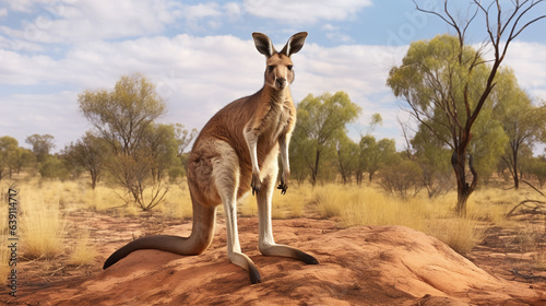 Kangaroo in the nature photo