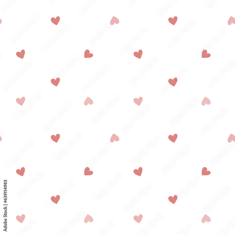 Seamless pattern with hearts. White, yellow and mind backgrounds