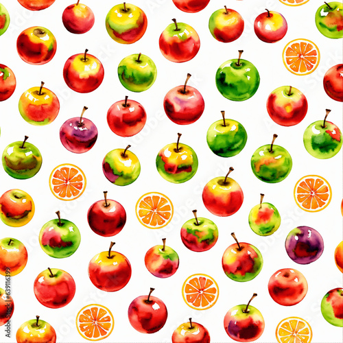 Fruit Medley: Watercolor Elegance on Displa