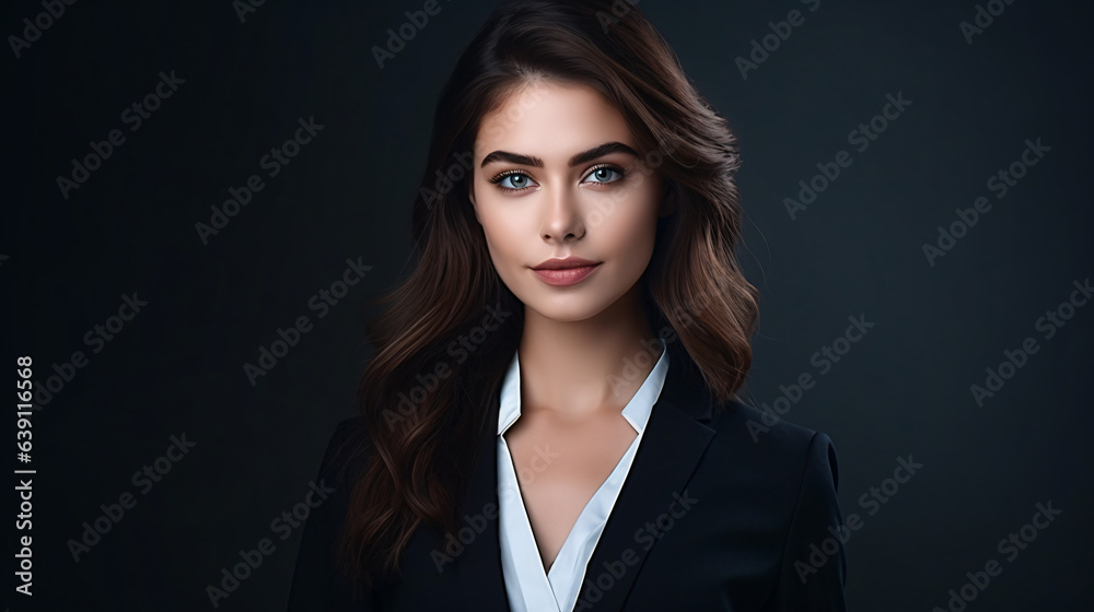 Portrait of a joyful woman gazing into the camera. Elegant business professional dressed in a suit against an isolated background.
Generative AI Portrait of a joyful woman gazing into the camera. Elegant business professional dressed in a suit against an isolated background.
Generative AI