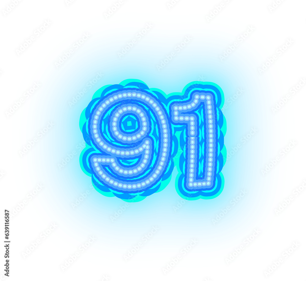 Blue neon alphabet letters, numbers, and signs on a transparent background Blue neon alphabet letters, numbers, and signs on a transparent background