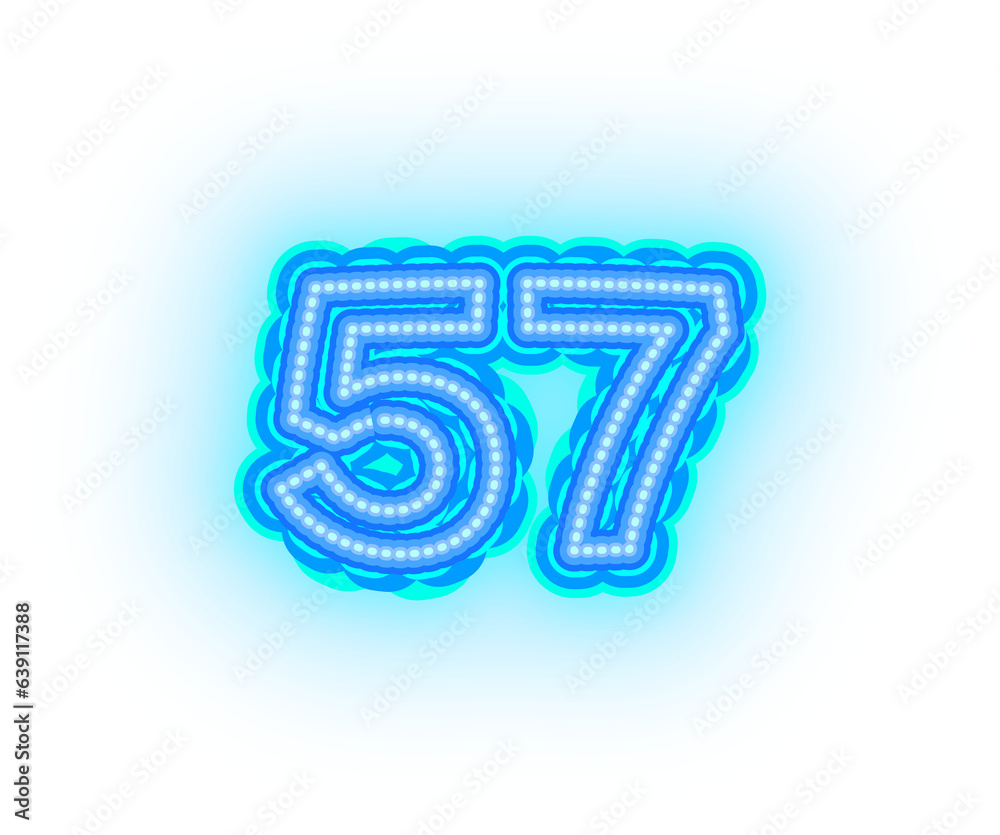 Blue neon alphabet letters, numbers, and signs on a transparent background Blue neon alphabet letters, numbers, and signs on a transparent background