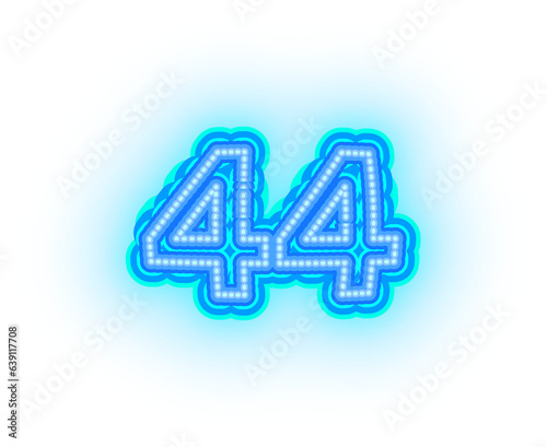 Wallpaper Mural Blue neon alphabet letters, numbers, and signs on a transparent background Torontodigital.ca