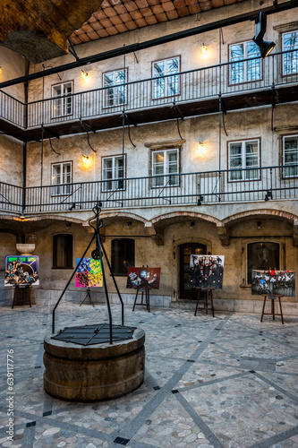 Art, historic buildings and colors of the Slovenian capital. Ljubljana.