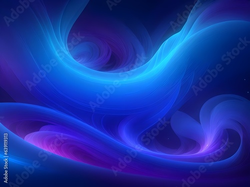 Mesmerizing Waves of Neon Light Flowing Across 3D Animation Style