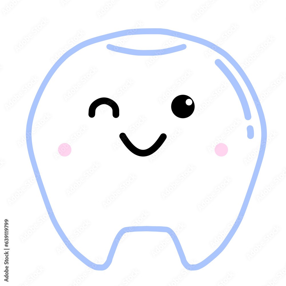 かわいい歯のデフォルメイラスト かわいい歯のデフォルメイラスト