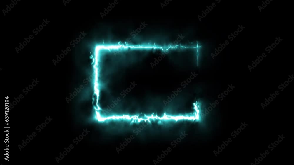 Rectangle fire frame animation . Glowing arc rotated. Rectangle fire frame animation . Glowing arc rotated.