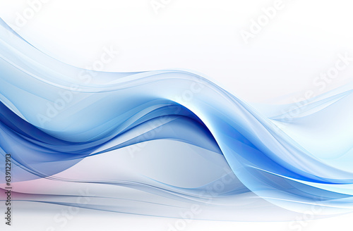 Abstract blue background for the screen, in the style of fine lines, delicate curves, soft mist, soft tonal shifts. created by generative AI technology.