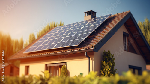 Close-up of a new building featuring solar panels on the roof, highlighting sustainable and clean energy in a modern home setting.

Generative AI