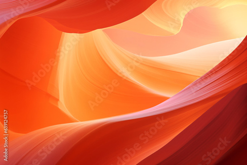Stunning futuristic banner featuring dark orange, maroon, and pastel orange hues, inspired by Antelope Canyon in the Navajo Reservation near Page, Arizona, USA. Artwork and travel concept. GenAI