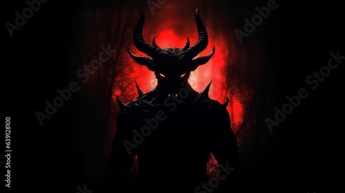 silhouette of a demon from hell