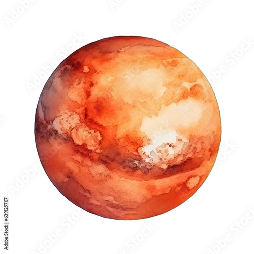 Watercolor Planet transparent background