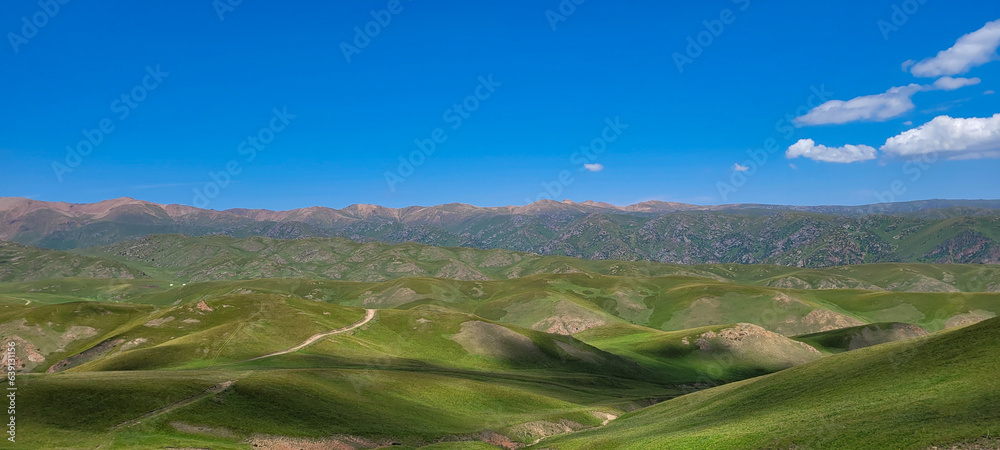 panorama of the hills and mountains