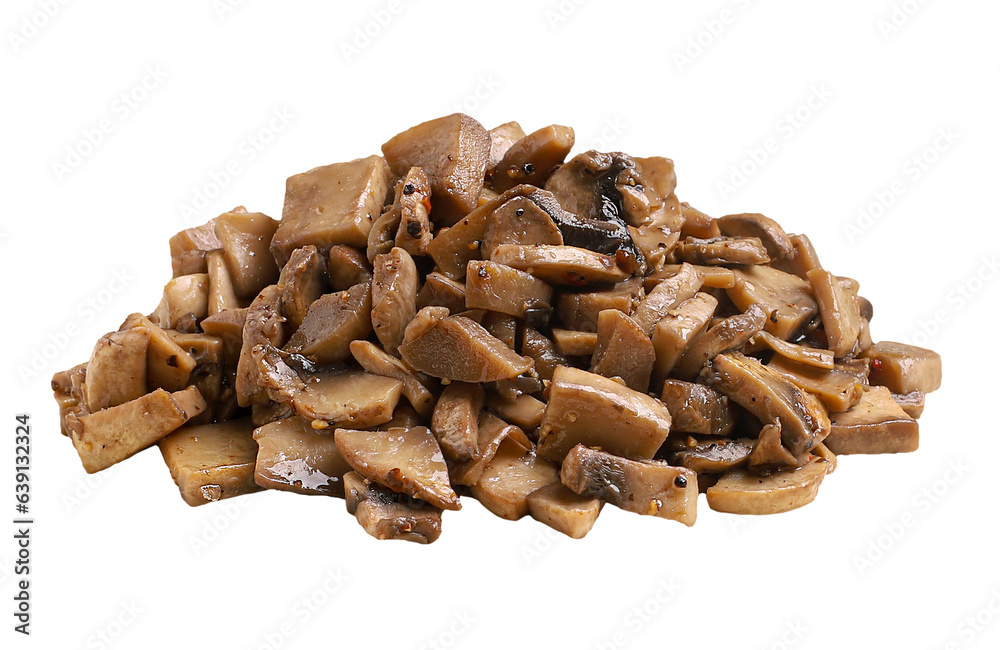 Obraz premium Fried mushrooms, transparent background