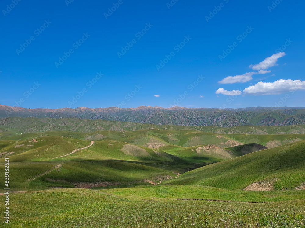 landscape with hills and shadows